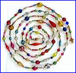 ALL VINTAGE & Antique 10 Feet! Mercury Glass Xmas BIG BEAD Garland Ornament 120 ALL VINTAGE & Antique 10 Feet! Mercury Glass Xmas BIG BEAD Garland Ornament 120