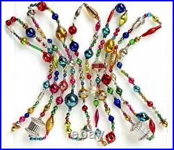 ALL VINTAGE & Antique 10 Feet! Mercury Glass Xmas BIG BEAD Garland Ornament 120 ALL VINTAGE & Antique 10 Feet! Mercury Glass Xmas BIG BEAD Garland Ornament 120