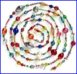 ALL VINTAGE & Antique 10 Feet! Mercury Glass Xmas BIG BEAD Garland Ornament 120 ALL VINTAGE & Antique 10 Feet! Mercury Glass Xmas BIG BEAD Garland Ornament 120