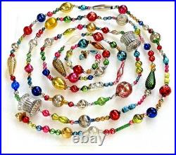 ALL VINTAGE & Antique 10 Feet! Mercury Glass Xmas BIG BEAD Garland Ornament 120 ALL VINTAGE & Antique 10 Feet! Mercury Glass Xmas BIG BEAD Garland Ornament 120