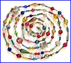 ALL VINTAGE & Antique 10 Feet! Mercury Glass Xmas BIG BEAD Garland Ornament 120 ALL VINTAGE & Antique 10 Feet! Mercury Glass Xmas BIG BEAD Garland Ornament 120
