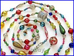 ALL VINTAGE & Antique 10 Feet! Mercury Glass Xmas BIG BEAD Garland Ornament 120 ALL VINTAGE & Antique 10 Feet! Mercury Glass Xmas BIG BEAD Garland Ornament 120