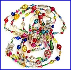 ALL VINTAGE & Antique 10 Feet! Mercury Glass Xmas BIG BEAD Garland Ornament 120 ALL VINTAGE & Antique 10 Feet! Mercury Glass Xmas BIG BEAD Garland Ornament 120