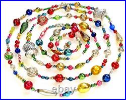 ALL VINTAGE & Antique 10 Feet! Mercury Glass Xmas BIG BEAD Garland Ornament 120 ALL VINTAGE & Antique 10 Feet! Mercury Glass Xmas BIG BEAD Garland Ornament 120
