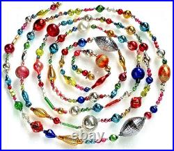 ALL VINTAGE & Antique 10 Feet! Mercury Glass Xmas BIG BEAD Garland Ornament 120 ALL VINTAGE & Antique 10 Feet! Mercury Glass Xmas BIG BEAD Garland Ornament 120