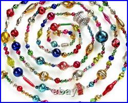 ALL VINTAGE & Antique 10 Feet! Mercury Glass Xmas BIG BEAD Garland Ornament 120 ALL VINTAGE & Antique 10 Feet! Mercury Glass Xmas BIG BEAD Garland Ornament 120