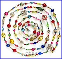 ALL VINTAGE & Antique 10 Feet! Mercury Glass Xmas BIG BEAD Garland Ornament 120 ALL VINTAGE & Antique 10 Feet! Mercury Glass Xmas BIG BEAD Garland Ornament 120