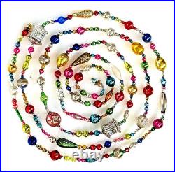 ALL VINTAGE & Antique 10 Feet! Mercury Glass Xmas BIG BEAD Garland Ornament 120 ALL VINTAGE & Antique 10 Feet! Mercury Glass Xmas BIG BEAD Garland Ornament 120