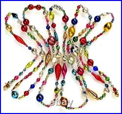 ALL VINTAGE & Antique 10 Feet! Mercury Glass Xmas BIG BEAD Garland Ornament 120 ALL VINTAGE & Antique 10 Feet! Mercury Glass Xmas BIG BEAD Garland Ornament 120