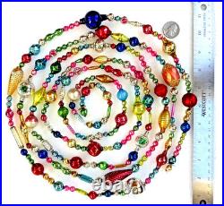 ALL Vintage & ANTIQUE 10 Feet! Mercury Glass Xmas BIG BEAD Garland Ornament 120