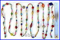 ALL Vintage & ANTIQUE 10 Feet! Mercury Glass Xmas BIG BEAD Garland Ornament 120