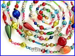 ALL Vintage & ANTIQUE 10 Feet! Mercury Glass Xmas BIG BEAD Garland Ornament 120