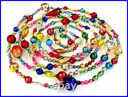 ALL Vintage & ANTIQUE 10 Feet! Mercury Glass Xmas BIG BEAD Garland Ornament 120