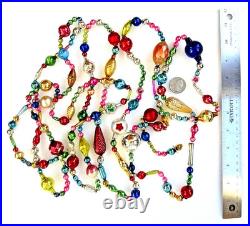 ALL Vintage & ANTIQUE 10 Feet! Mercury Glass Xmas BIG BEAD Garland Ornament 120