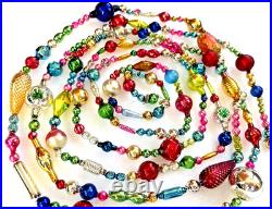 ALL Vintage & ANTIQUE 10 Feet! Mercury Glass Xmas BIG BEAD Garland Ornament 120