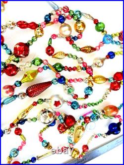ALL Vintage & ANTIQUE 10 Feet! Mercury Glass Xmas BIG BEAD Garland Ornament 120