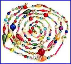 ALL Vintage & ANTIQUE 10 Feet! Mercury Glass Xmas BIG BEAD Garland Ornament 120