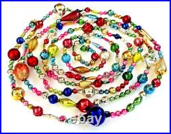 ALL Vintage & ANTIQUE 10 Feet! Mercury Glass Xmas BIG BEAD Garland Ornament 120