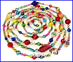 ALL Vintage & ANTIQUE 10 Feet! Mercury Glass Xmas BIG BEAD Garland Ornament 120