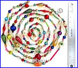 ALL Vintage & ANTIQUE 10 Feet! Mercury Glass Xmas BIG BEAD Garland Ornament 120