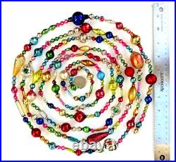 ALL Vintage & ANTIQUE 10 Feet! Mercury Glass Xmas BIG BEAD Garland Ornament 120