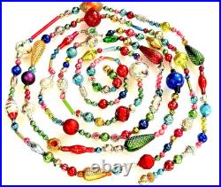ALL Vintage & ANTIQUE 10 Feet! Mercury Glass Xmas BIG BEAD Garland Ornament 120