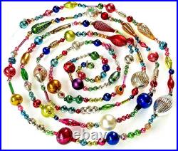 ALL Vintage & ANTIQUE 120 XMAS Mercury Glass BIG BEAD Garland Ornament 10 feet