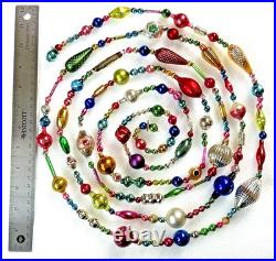 ALL Vintage & ANTIQUE 120 XMAS Mercury Glass BIG BEAD Garland Ornament 10 feet