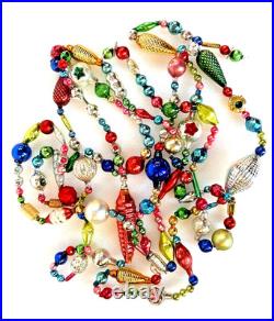 ALL Vintage & ANTIQUE 120 XMAS Mercury Glass BIG BEAD Garland Ornament 10 feet