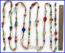 ALL Vintage & ANTIQUE 120 XMAS Mercury Glass BIG BEAD Garland Ornament 10 feet