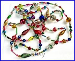 ALL Vintage & ANTIQUE 120 XMAS Mercury Glass BIG BEAD Garland Ornament 10 feet
