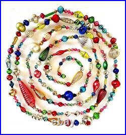 ALL Vintage & ANTIQUE 120 XMAS Mercury Glass BIG BEAD Garland Ornament 10 feet