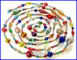 ALL Vintage & ANTIQUE 120 XMAS Mercury Glass BIG BEAD Garland Ornament 10 feet