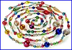 ALL Vintage & ANTIQUE 120 XMAS Mercury Glass BIG BEAD Garland Ornament 10 feet