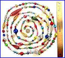 ALL Vintage & ANTIQUE 120 XMAS Mercury Glass BIG BEAD Garland Ornament 10 feet