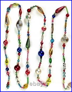 ALL Vintage & ANTIQUE 120 XMAS Mercury Glass BIG BEAD Garland Ornament 10 feet