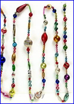 ALL Vintage & ANTIQUE 120 XMAS Mercury Glass BIG BEAD Garland Ornament 10 feet