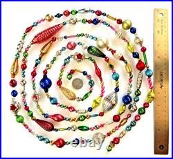 ALL Vintage & ANTIQUE 120 XMAS Mercury Glass BIG BEAD Garland Ornament 10 feet