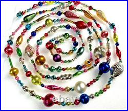 ALL Vintage & ANTIQUE 120 XMAS Mercury Glass BIG BEAD Garland Ornament 10 feet