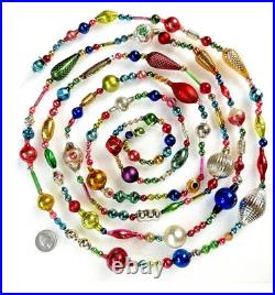 ALL Vintage & ANTIQUE 120 XMAS Mercury Glass BIG BEAD Garland Ornament 10 feet