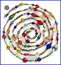 ALL Vintage & ANTIQUE 120 XMAS Mercury Glass BIG BEAD Garland Ornament 10 feet