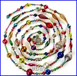 ALL Vintage & ANTIQUE 120 XMAS Mercury Glass BIG BEAD Garland Ornament 10 feet