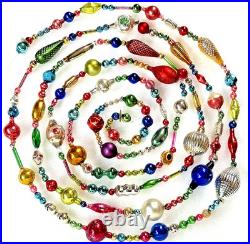 ALL Vintage & ANTIQUE 120 XMAS Mercury Glass BIG BEAD Garland Ornament 10 feet