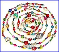 ALL Vintage & Antique 10 Feet! MERCURY GLASS Xmas BIG BEAD Garland ORNAMENT 120