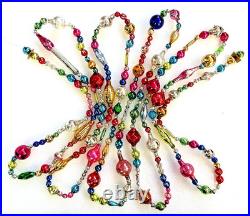 ALL Vintage & Antique 10 Feet! MERCURY GLASS Xmas BIG BEAD Garland ORNAMENT 120