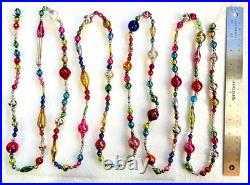 ALL Vintage & Antique 10 Feet! MERCURY GLASS Xmas BIG BEAD Garland ORNAMENT 120