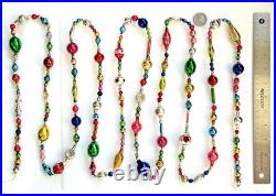 ALL Vintage & Antique 10 Feet! MERCURY GLASS Xmas BIG BEAD Garland ORNAMENT 120