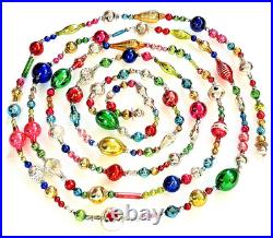 ALL Vintage & Antique 10 Feet! MERCURY GLASS Xmas BIG BEAD Garland ORNAMENT 120