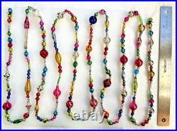 ALL Vintage & Antique 10 Feet! MERCURY GLASS Xmas BIG BEAD Garland ORNAMENT 120