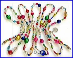 ALL Vintage & Antique 10 Feet! MERCURY GLASS Xmas BIG BEAD Garland ORNAMENT 120